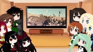 Girls und Panzer and GATE ft. Akame react to random videos | Gacha Club Reaction Part 23