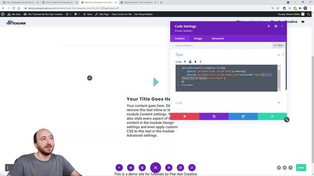 How To Replace The Divi Blurb Icon With A Font Awesome Icon смотреть онлайн