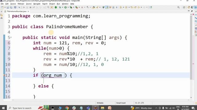 Java Program to check number is Palindrome Number or Not смотреть онлайн
