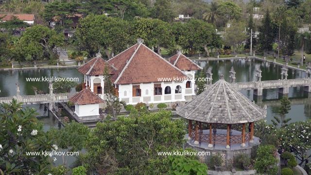 Taman Ujung water palace, which is situated near the ocean and decorated by beautiful tropical смотреть онлайн