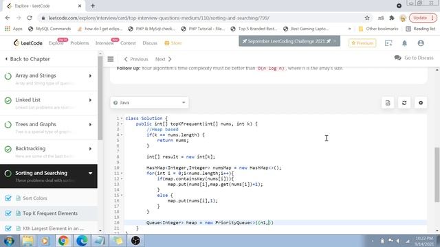Amazon Google interview question - Top K Frequent Elements | Sorting and Searching смотреть онлайн
