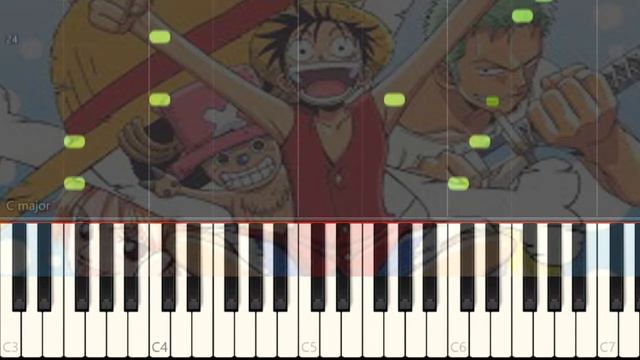One Piece / ワンピース OP - We Are! (piano) EASY смотреть онлайн