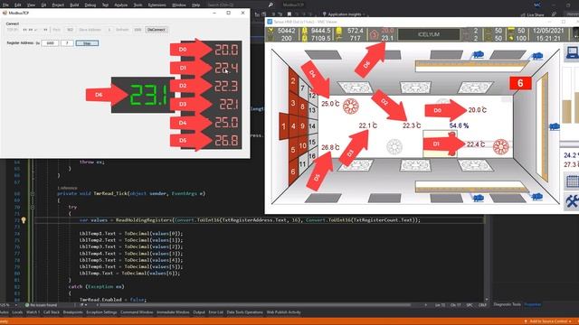 Delta PLC Modbus TCP/IP Visual Studio C# смотреть онлайн
