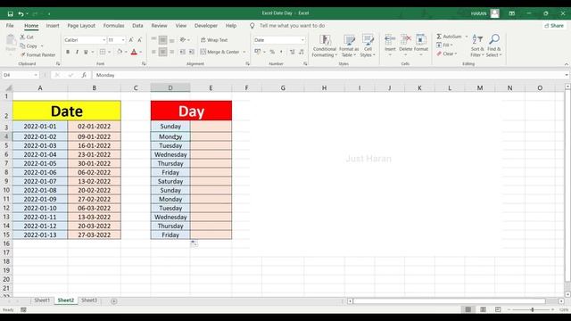 Excel Date Functions in Tamil - Date Format in Excel in Tamil - Just Haran смотреть онлайн