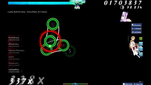 Osu! Nishino Kana - Story [HD][DT][FC] 98% смотреть онлайн