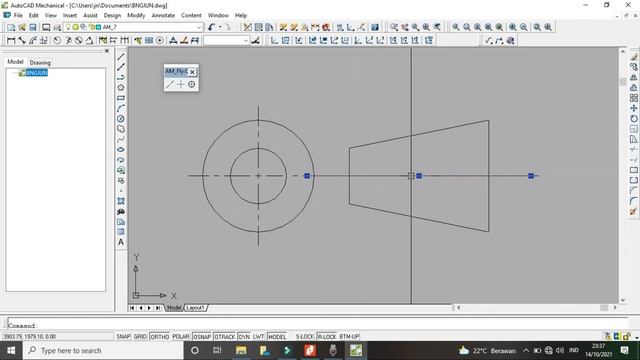 Autocad Mechanical Desktop #8 | 2D Full working time Modeling Basic Beginners Centerline смотреть онлайн