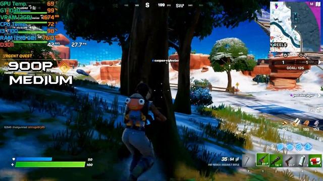 Fortnite Chapter 3 Season 1 || GT 1030 + i3 7100 Performance Test || 720p, 900p, 1080p, 1440p смотреть онлайн