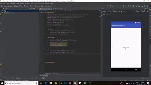 Android Studio - SeekBar for MP3, Videos, Volume, Brightness etc! смотреть онлайн