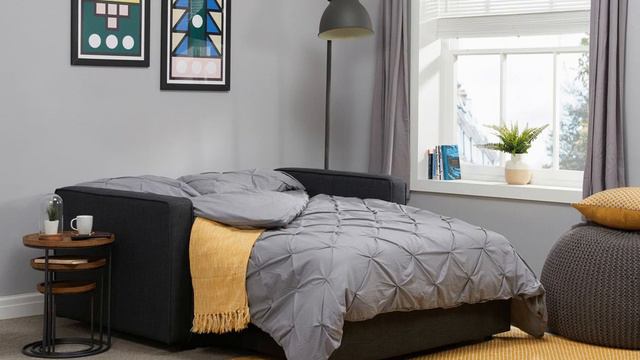 Otto Grey Fabric Sofa Bed смотреть онлайн