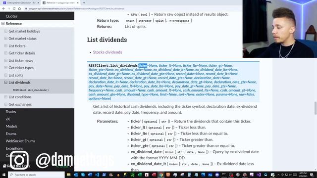 Get Stock Dividend Data In Python With Polygon.io API смотреть онлайн