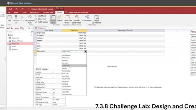 7.3.8 Challenge Lab: Design and Create Tables смотреть онлайн