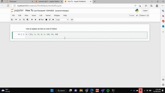 ✅ How To Replace An Item In A List In Python ? смотреть онлайн