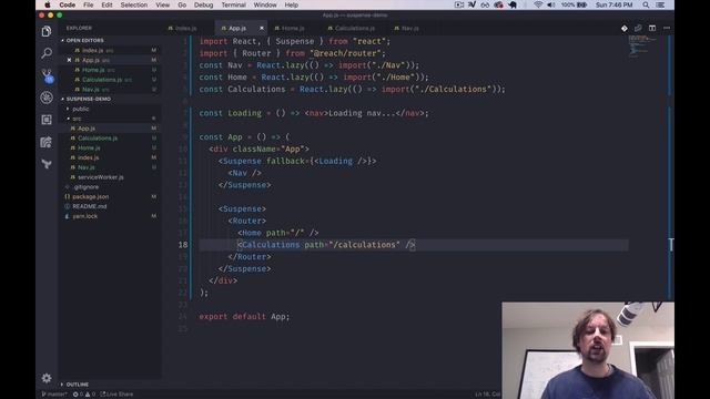 Suspense with @reach/router and React.lazy смотреть онлайн