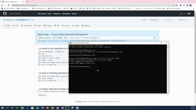 Push local repository on GitHub using command (CMD) and generate personal access token/Git Token. смотреть онлайн