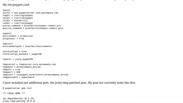 Puppetserver 1.1.3 cannot contact LDAP смотреть онлайн