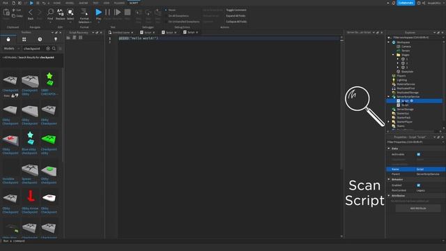 Data save checkpoints | Roblox studio TUTORIAL смотреть онлайн