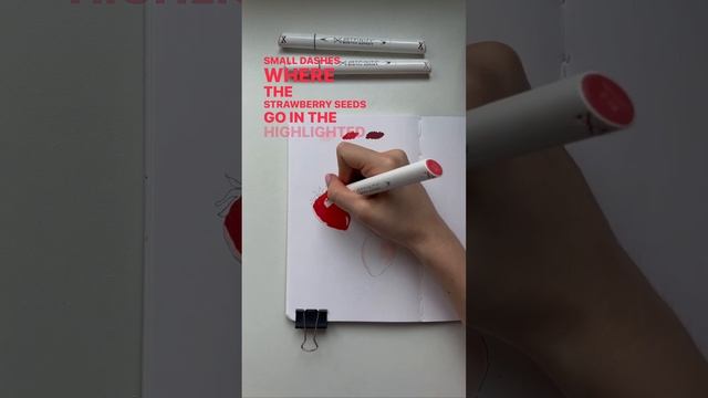 how to draw strawberries with markers ? no blending required! #alcoholmarkers смотреть онлайн