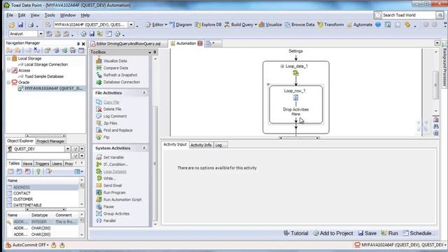 Using the loop dataset in Automation in Toad Data Point 3.3 смотреть онлайн