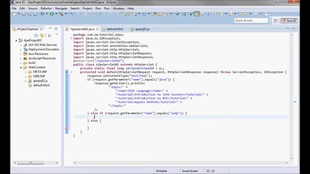 AJAX (Tutorial 02) - JAVA Servlet + Parse XML w/ JavaScript смотреть онлайн