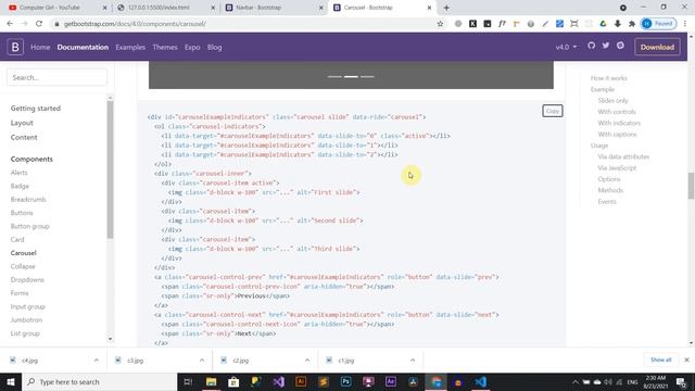 Part 7 Learn Full Stack Developer Course ( Bootstrap slider, Navbar, Cards ) from Computer girl смотреть онлайн