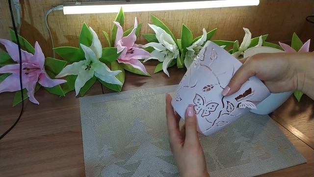Лилии из изолона без проволоки/ DIY /Светильник из лилий/ Как сделать лилию без проволоки новичку смотреть онлайн