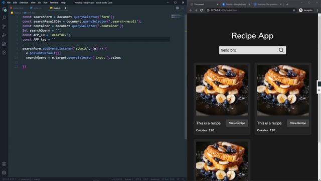 Create A Food Recipe App Using Vanilla JavaScript For Beginners смотреть онлайн