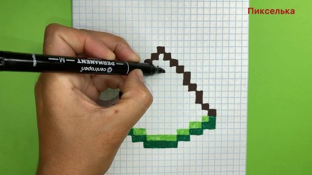 Как Нарисовать Арбузик по Клеточкам ? Рисунки по клеточкам #pixel смотреть онлайн