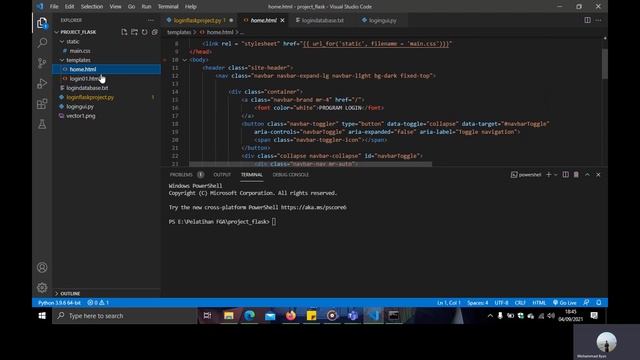 Program Login Menggunakan Flask Python смотреть онлайн