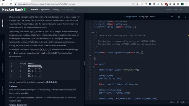 Hackerrank: Counting Sort 2 смотреть онлайн