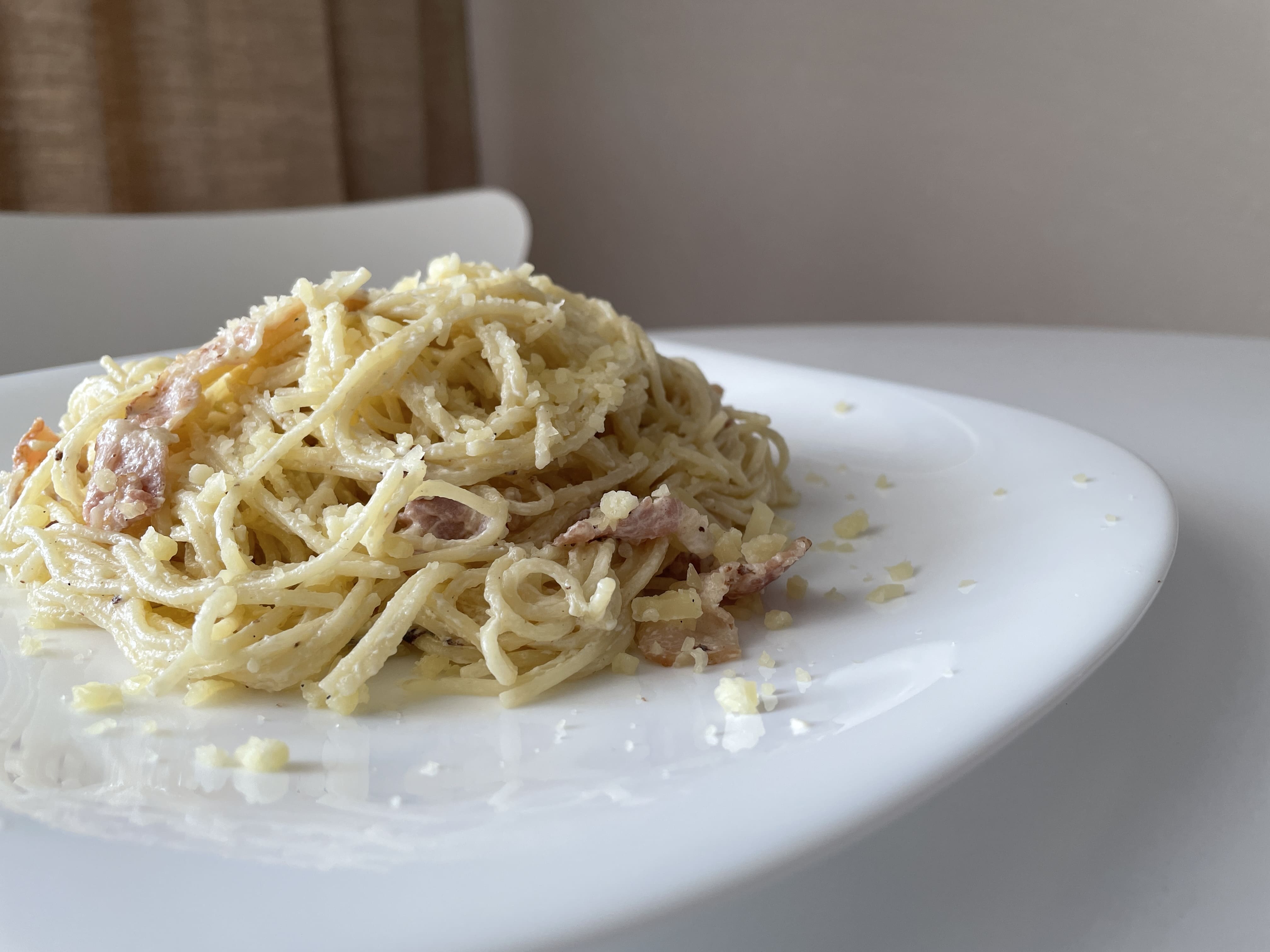 Карбонара с беконом и сливками смотреть онлайн