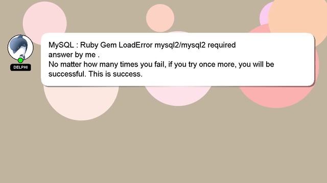 MySQL : Ruby Gem LoadError mysql2/mysql2 required смотреть онлайн