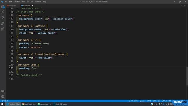 Bootstrap 5 Design 01 Bondi - #06 - Create Our Work Section смотреть онлайн