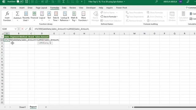 Filter Top 5, 10, 15 or 20 Sales using Spin Button in Microsoft Excel [Simply Amazing] смотреть онлайн