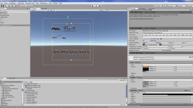 Unity3D Урок 7 (часть 3) Пользовательский интерфейс UI Text Mesh Pro смотреть онлайн