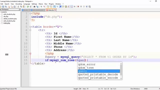 8 Crud system with php read from database смотреть онлайн