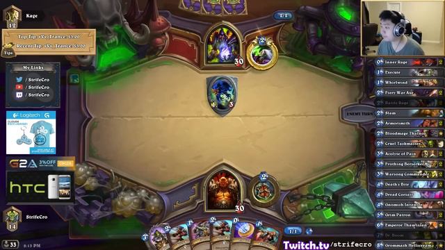 Hearthstone Grim Patron Warrior - Xixo inner rage version! #1 смотреть онлайн