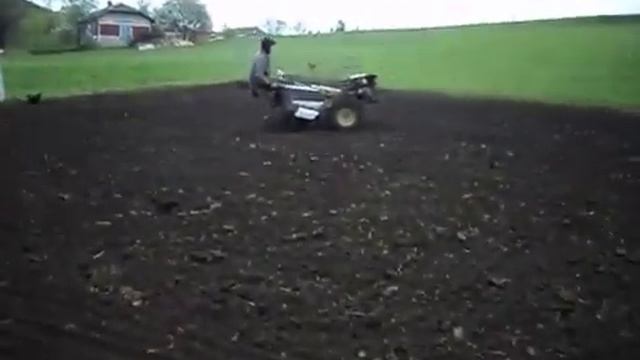 Роторный КУЛЬТИВАТОР МОТОБЛОКА. Обработка площади под подсолнух! смотреть онлайн
