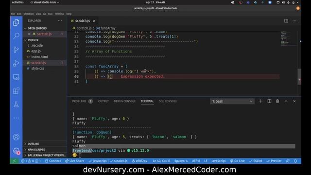 AM Coder - Using Nested Data in Javascript (Arrays In Objects, Functions Return Objects, etc.) смотреть онлайн
