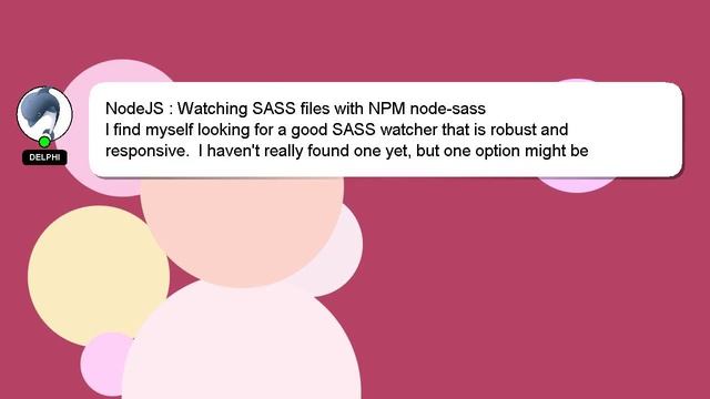 NodeJS : Watching SASS files with NPM node-sass смотреть онлайн