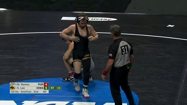 Matt Ramos vs Spencer Lee - 125 lb Semifinals - 2023 NCAA Championship смотреть онлайн