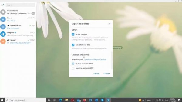 How to Export Data from Telegram for Windows