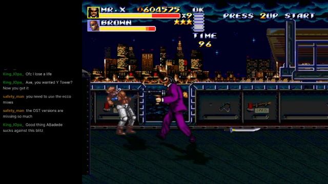 Streets of Rage Remake 5.2 - Mr.X, Mania 1cc, 1 life start (SoR4 music) смотреть онлайн