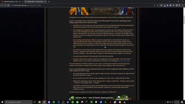 Update On New Turtle WoW PvP Realm - Tel'Abim! смотреть онлайн