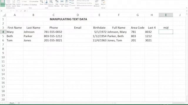 Excel Concatenate and Parse Text Data смотреть онлайн