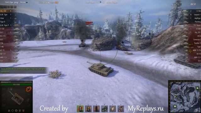 WOT: Arctic Region - Object 268 - 9 frags - смотреть онлайн