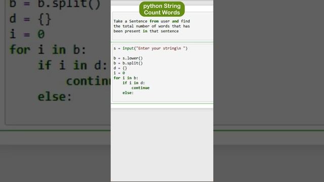 count words in Python String | string in python | string in built methods | смотреть онлайн