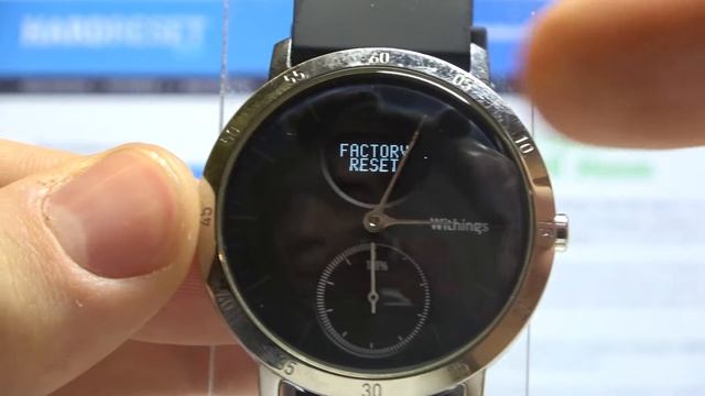 Жёсткий сброс настроек WITHINGS Steel HR / Как полностью сбросить данные с WITHINGS Steel HR? смотреть онлайн