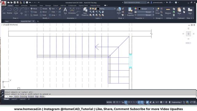 Day 11 - Stairs Side View/Elevation in AutoCAD | 24x50 House Design смотреть онлайн