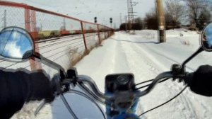 Езда на мопеде Карпаты зимой Захотел прокатиться