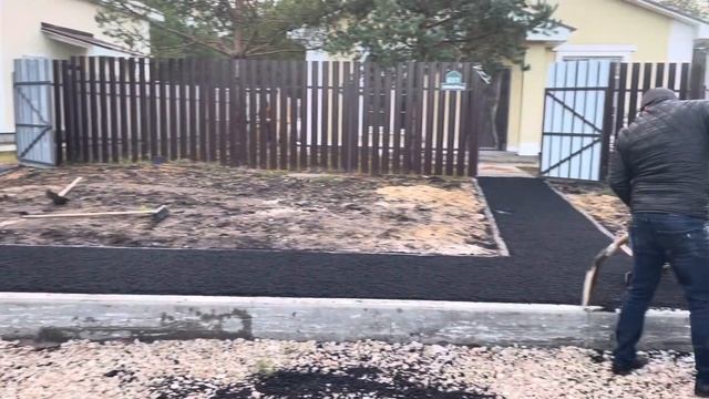 Укладка асфальта. Асфальтирование. Благоустройство. смотреть онлайн